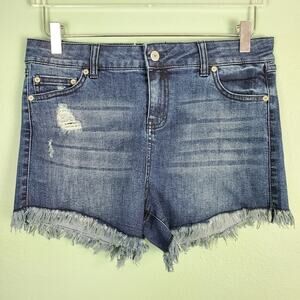 Altar'd State Frayed Distressed Denim Shorts in Chiara Wash Size 28 7